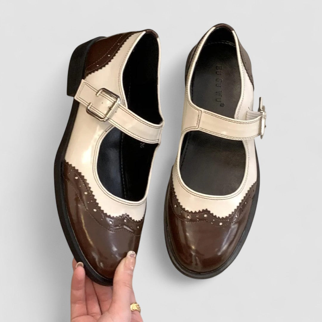 Morwenna Mary Jane shoes, pair seen from above