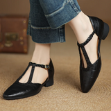 Peony T-bar shoes, side view