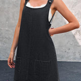 Daisy - Casual Denim Pinafore Dress