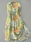 Valentina floral dress in a cotton and linen blend