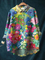 Vintage Floral Pattern Blouse for Women | Casual Rose Design
