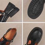Zinnia Mary Jane shoes in brown and black